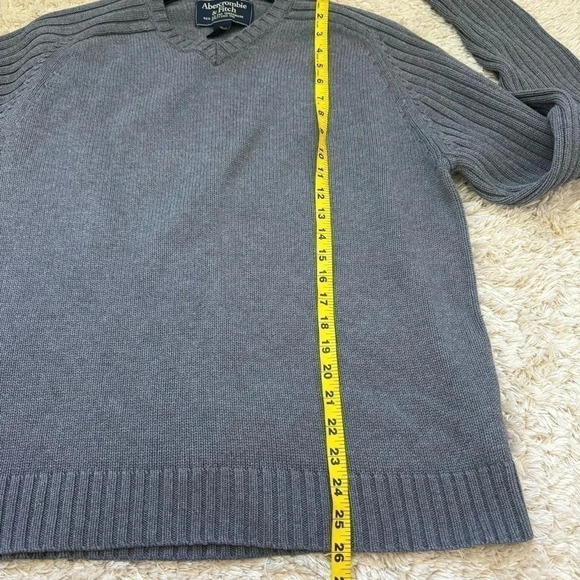 Abercrombie & Fitch Mens knit V-neck Sweaters size Large - Picture 8 of 9